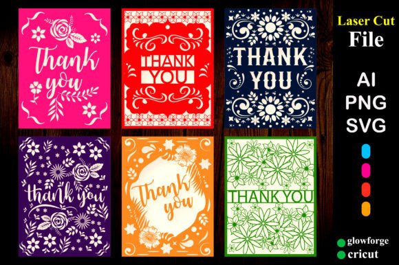 Download Thank You Card SVG Cut Files Bundle - Files Collection