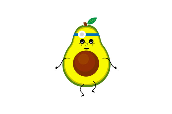 Download Kawaii Fruit Cute Avocado Illustration - Avocado illustration Collection